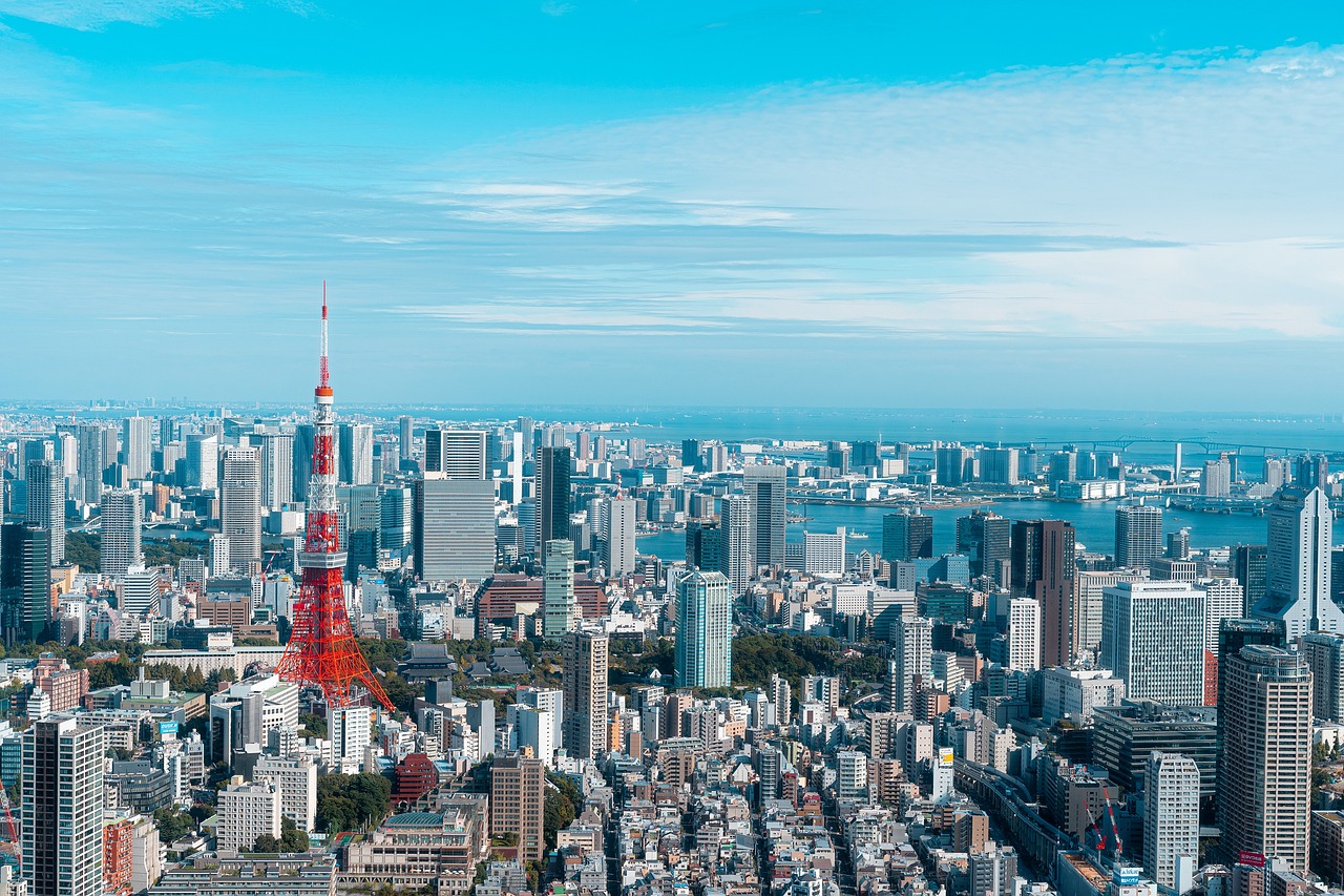 都市の風景、自由な案件選択制度を象徴する東京タワーのある街並み